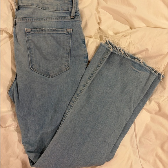 Frame Light Blue Distressed Women's Jeans Le Crop Mini Boot sz.28 - Picture 3 of 4